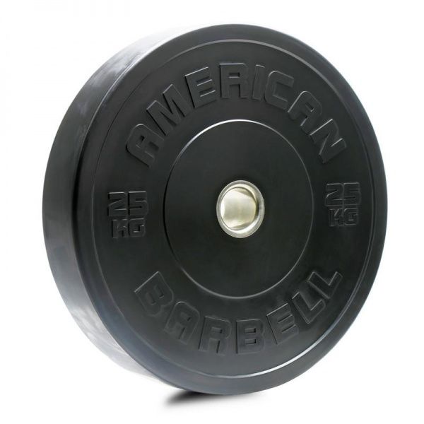 American Barbell Black Sport Bumper Plate 25 Kg